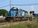 CSX Q156 power ties back onto its train on the NYS&W